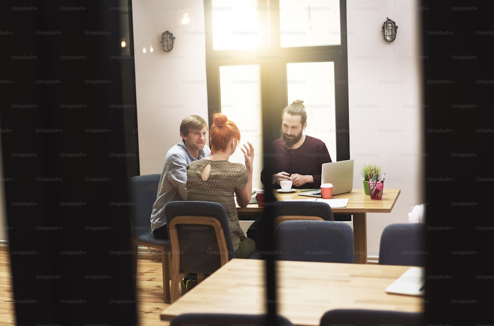 Group of people working at the office