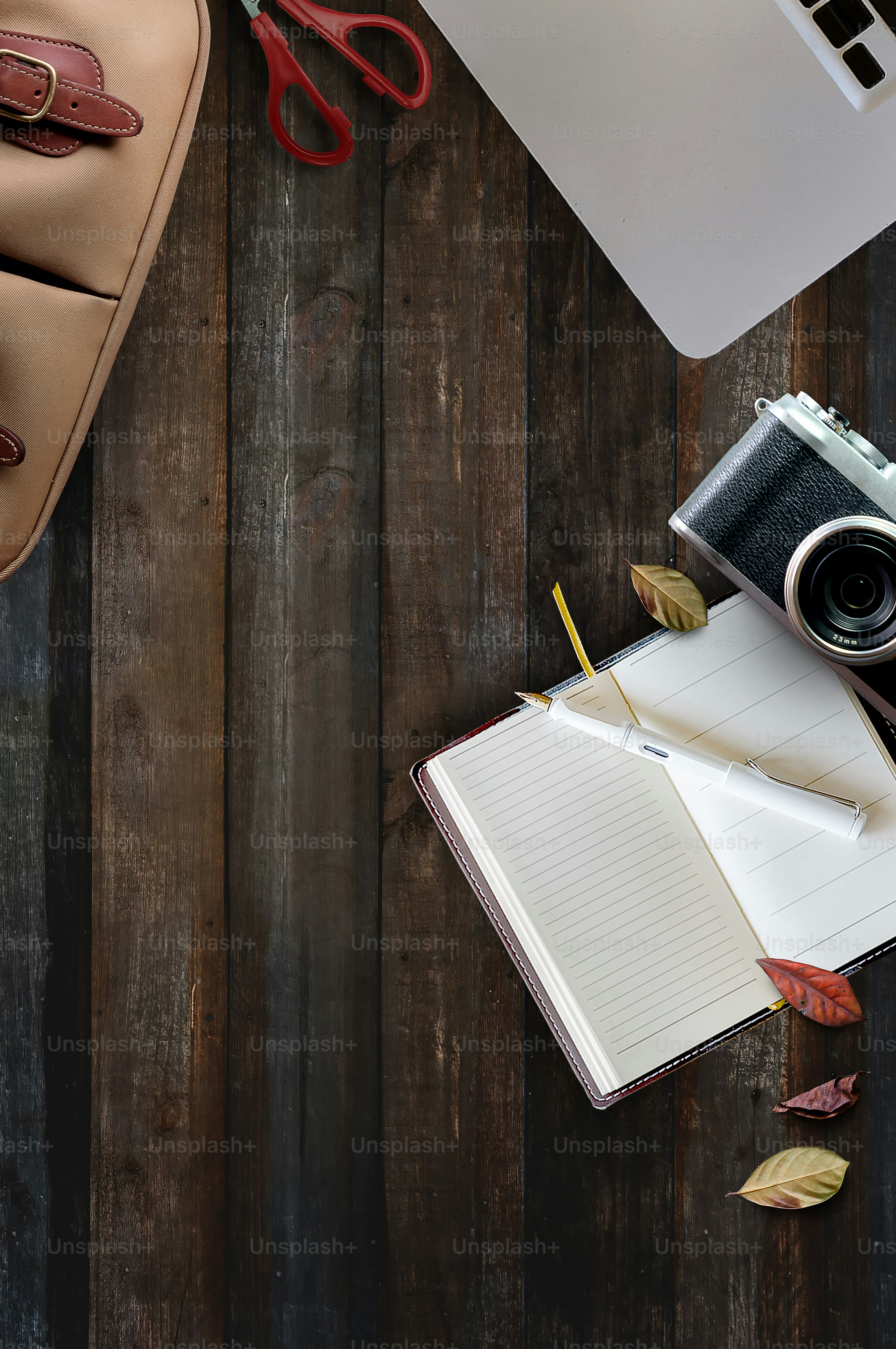 Creative Creativity Deskspace Concept, Phographer stuff on desk work.
