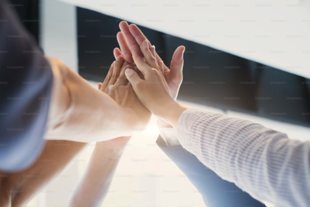 "Teamwork" word on business working table.  Business teamwork concept.