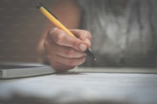 Close up of hand sings contract. Caucasian business woman.