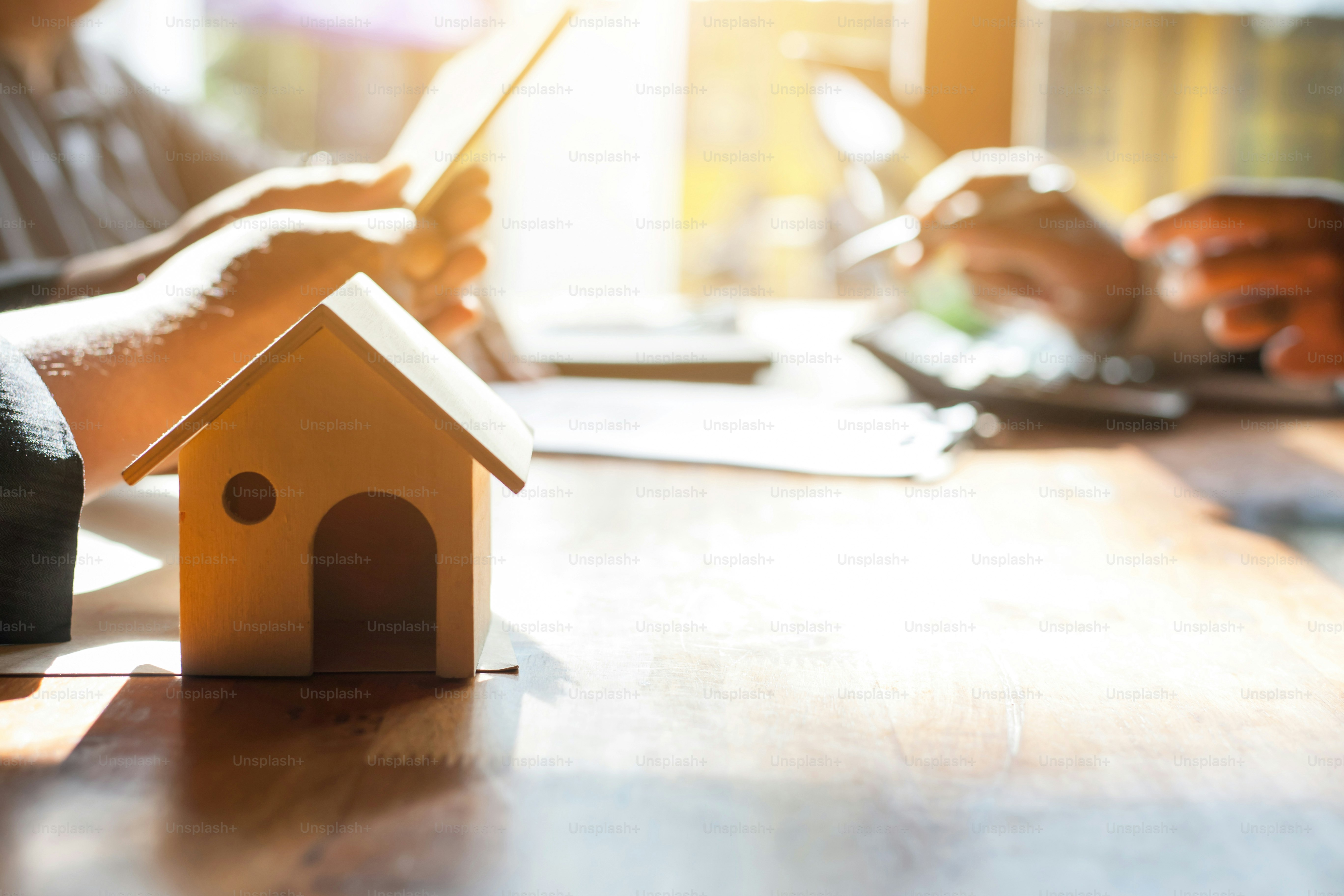 Business Signing a Contract Buy - sell house.