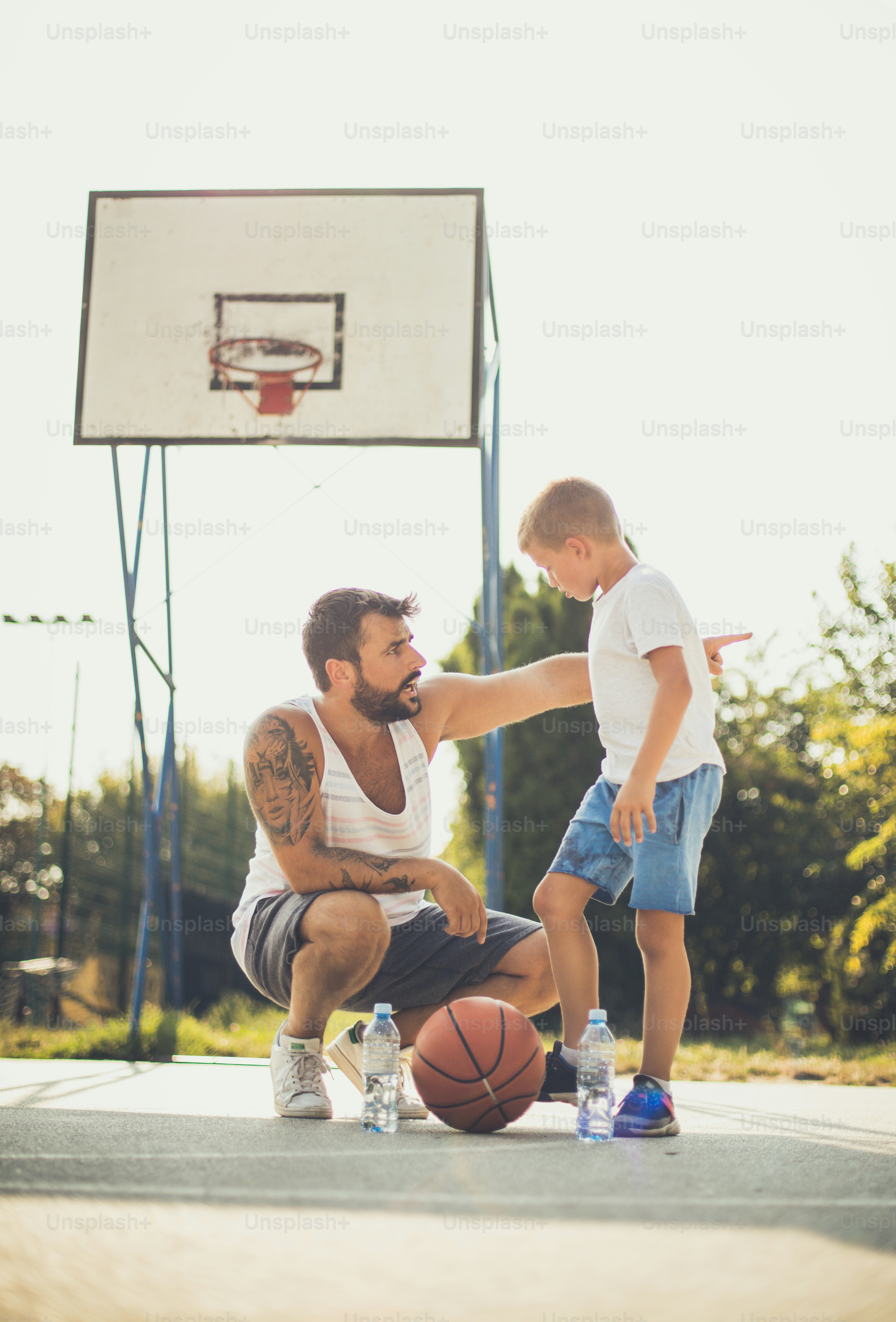 Father and son enjoying together.
