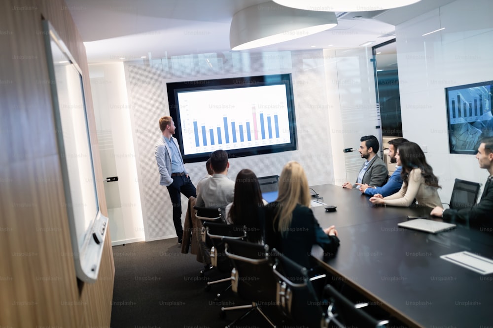 Picture of business meeting seminar in conference room