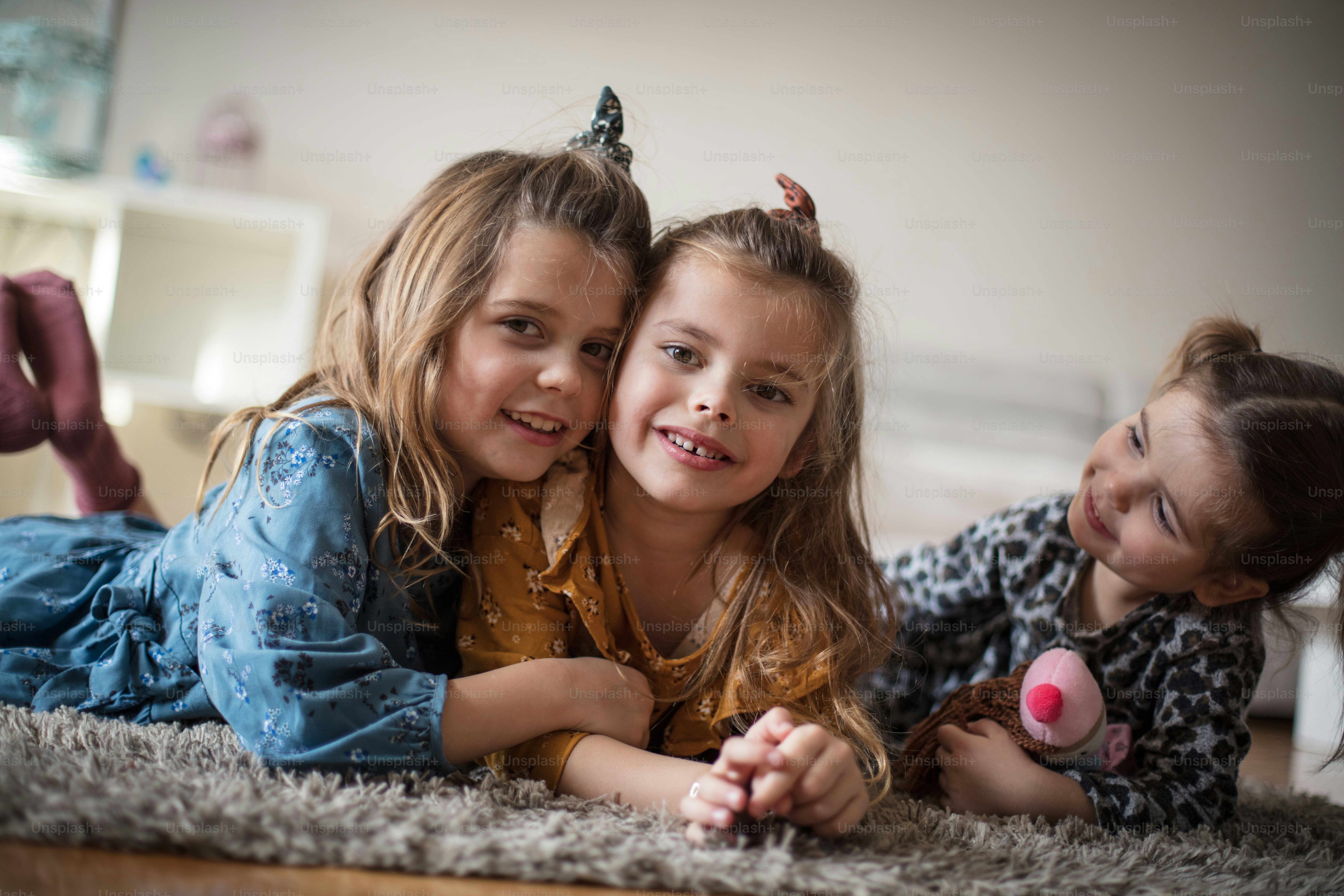 When you have a sister you are never alone. Three little girls at home.
