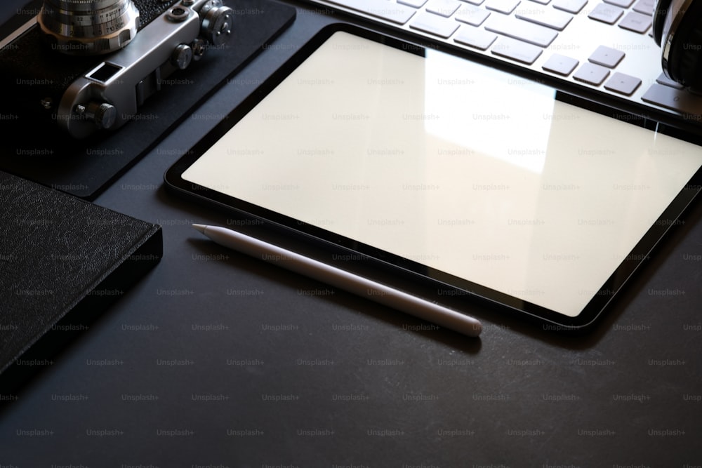 Mockup tablet and office stationary
