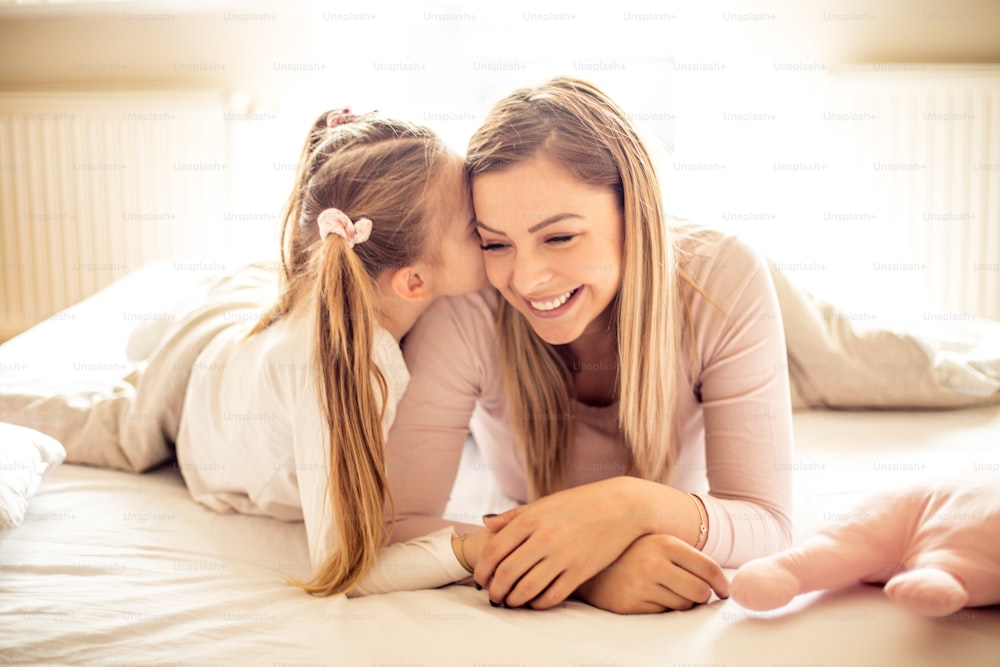 Mother and daughter have the best mornings.