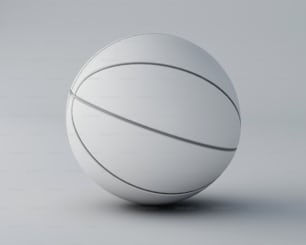 Ilustração 3d.. Bola de basquete no fundo amarelo. Conceito esportivo.