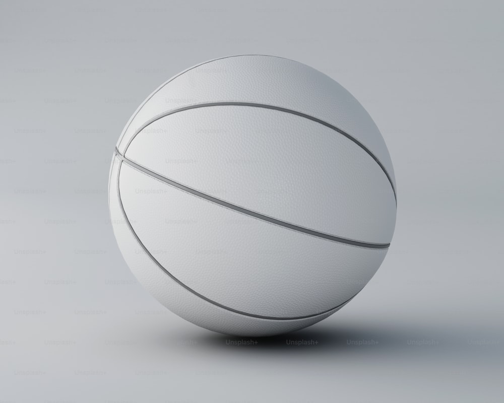 illustration 3D.. Ballon de basket sur fond jaune. Concept sportif.
