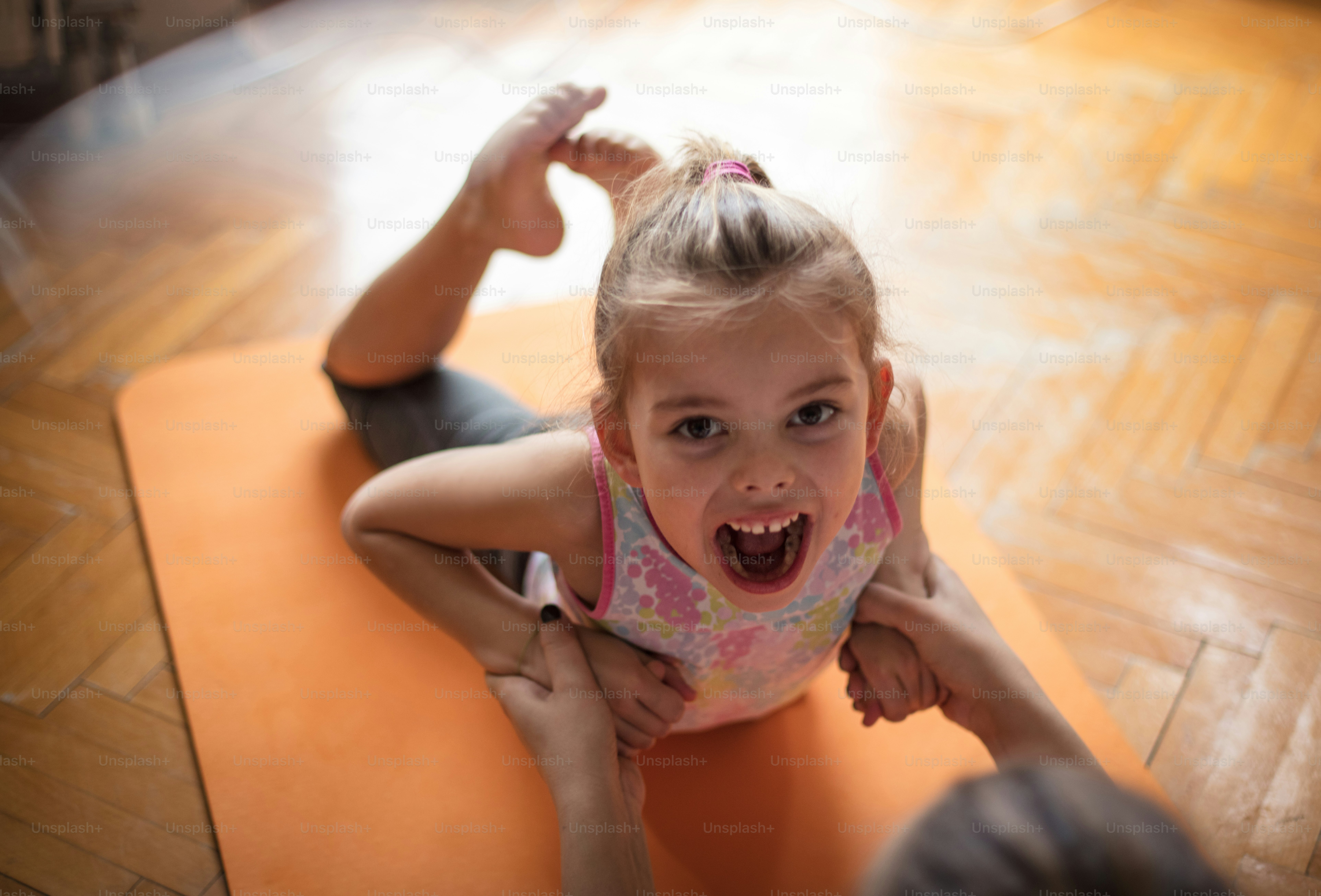 Be happy. Mother and daughter at home.