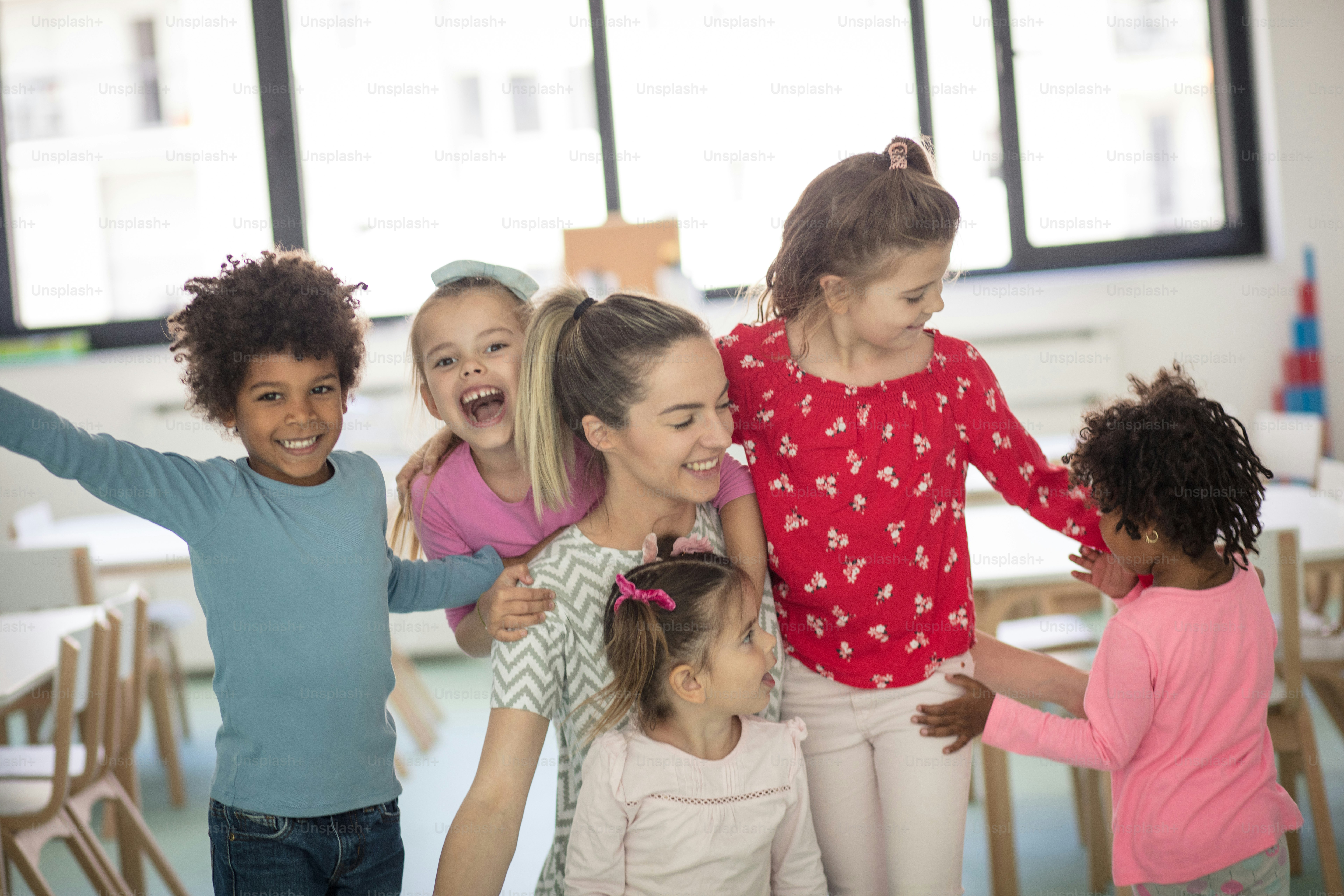 Infanzia felice. Bambini in età prescolare.