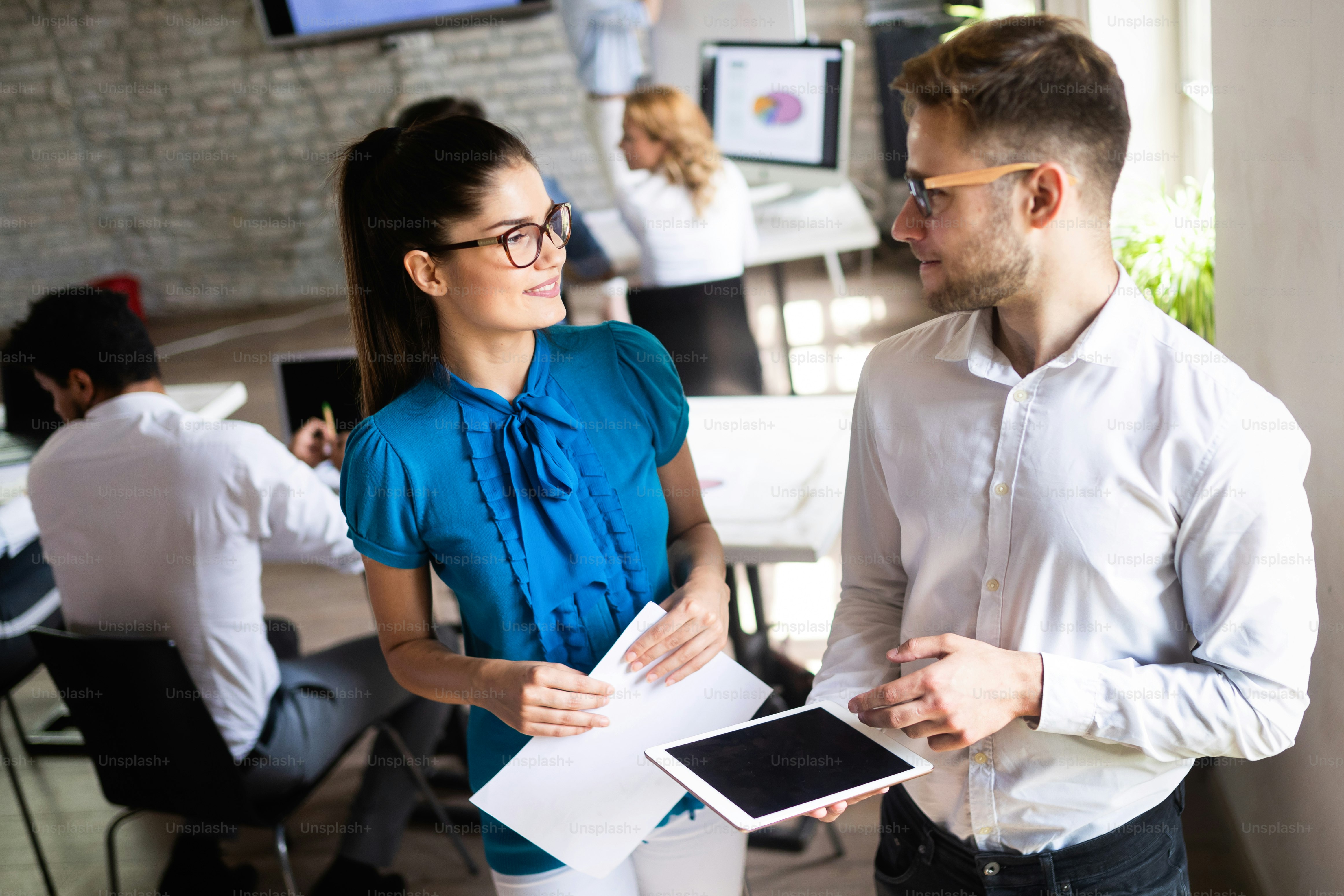 Business, technology and people concept - creative team or designers ...
