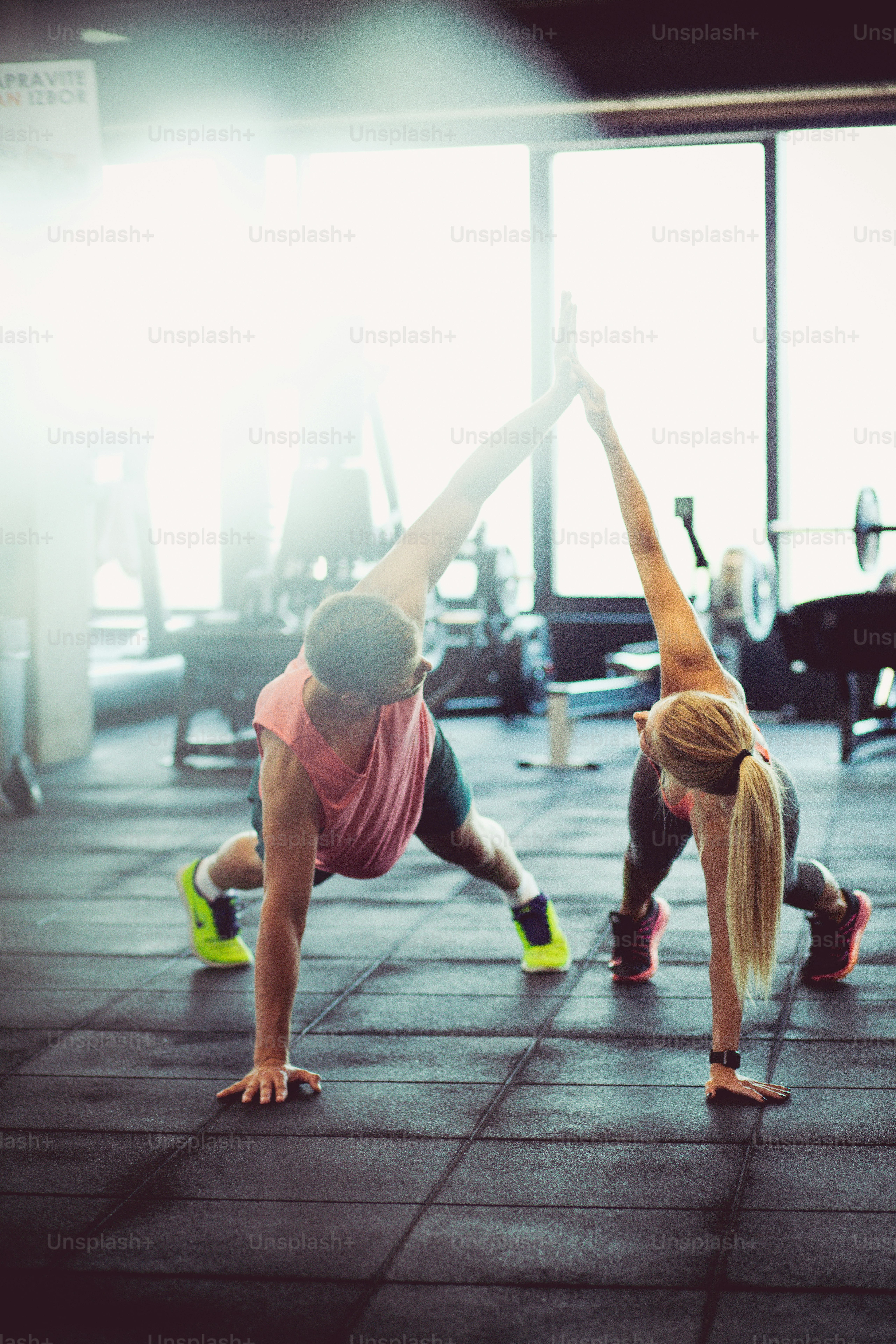 Surround yourself with those who challenge you. People at gym.