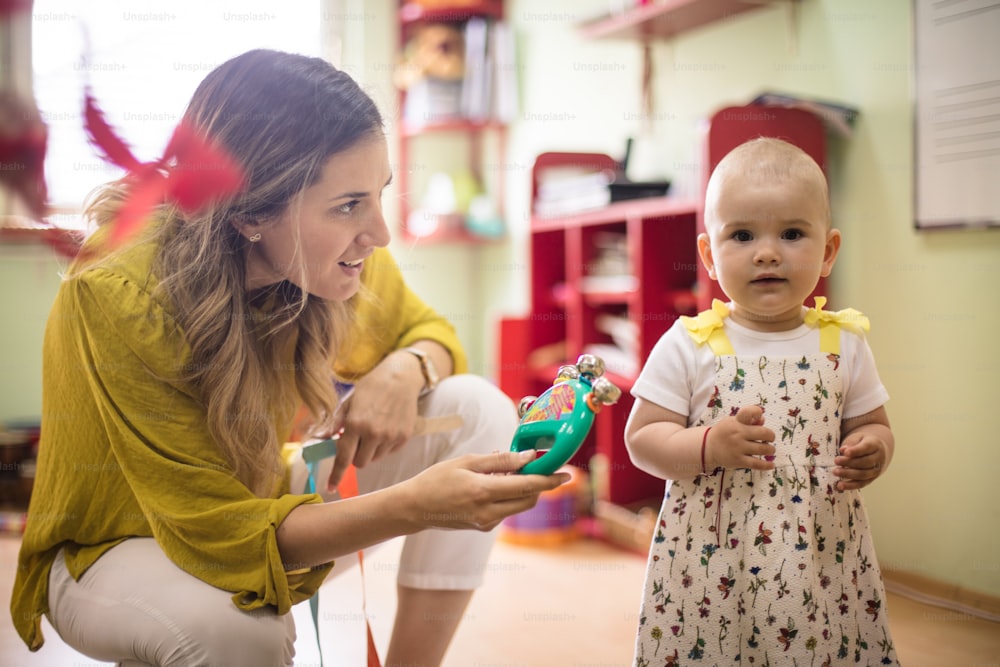 She will be a musician. Children in music school.