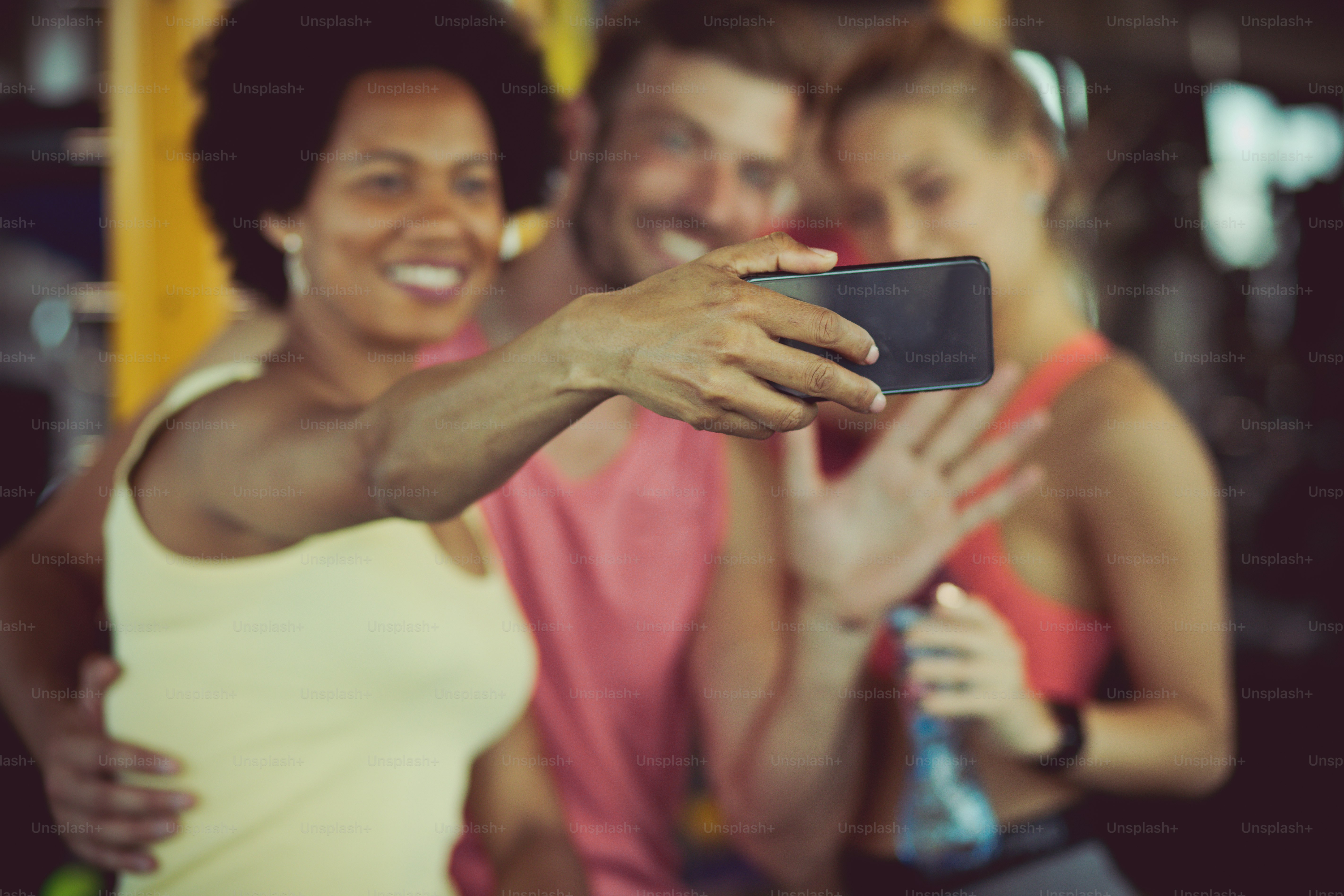 We spend the days in the gym. People at gym.