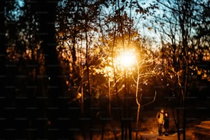 happy stylish couple hugging and holding hands with tender under yellow lantern  in night lights of the city