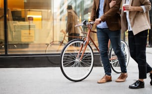 Close up of bicycle. Healthy life, mobility concept. Best non polluting ecological means of transport