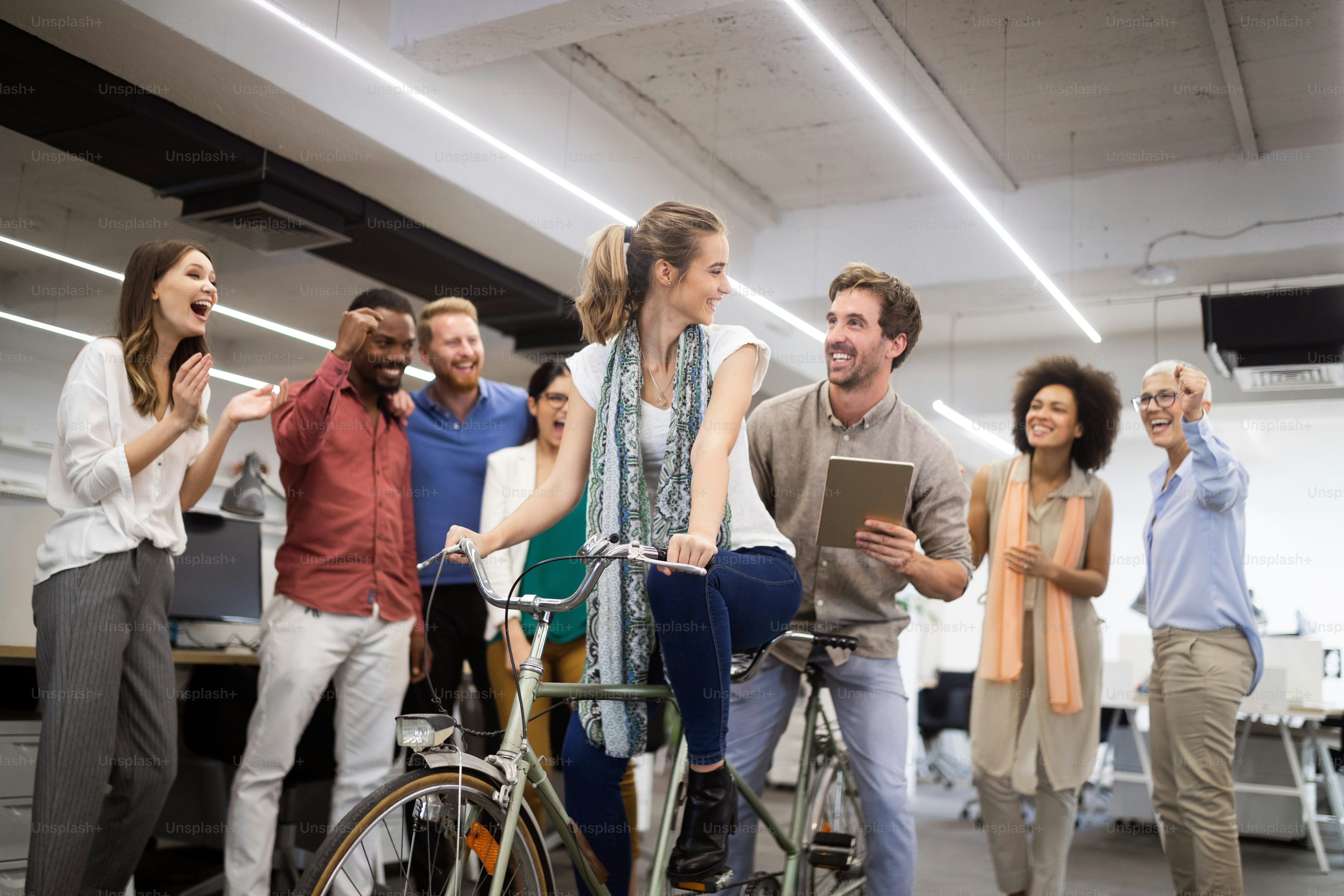 Business people good teamwork in office. Teamwork successful meeting workplace strategy concept.