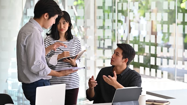 Filipino business team discussion