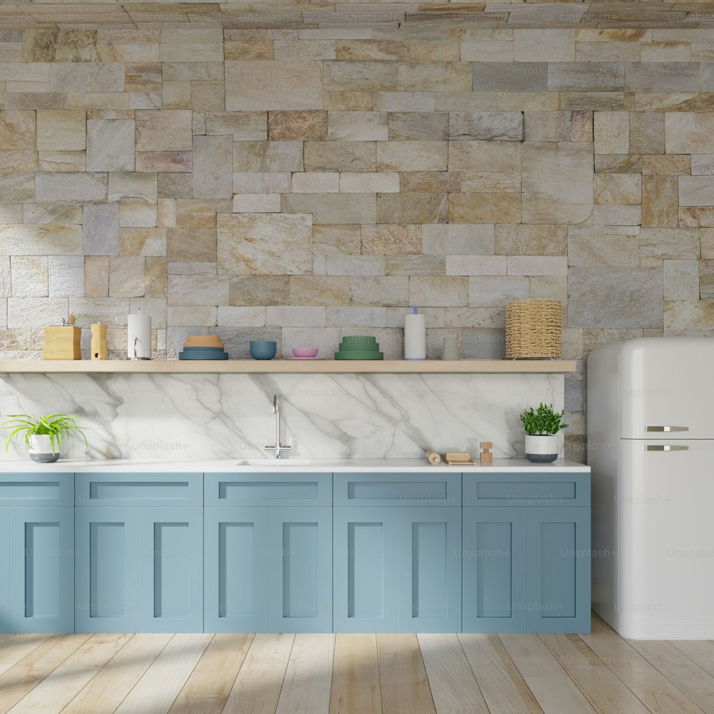 kitchen interior concept .3d render