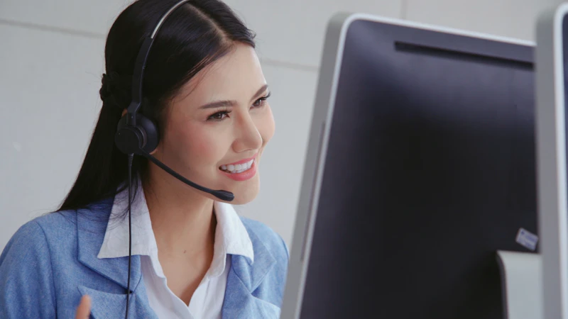 Office administration and telecalling executive at work