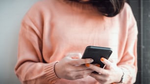 Young woman using tablet. Using online connect technology for business, education and communication.