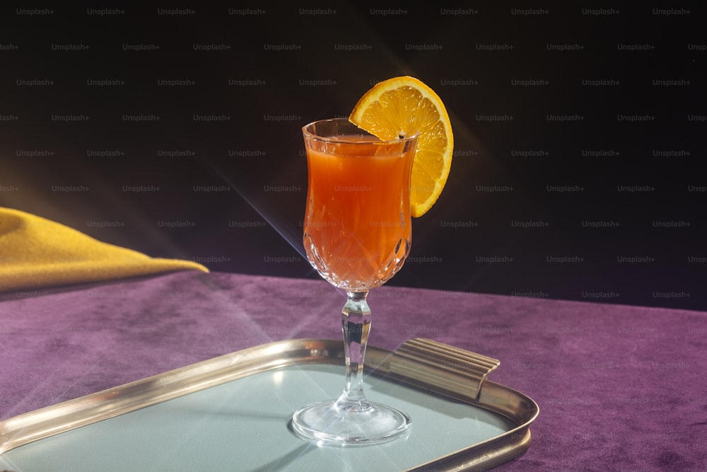 Tequila sunrise cocktail, vintage style