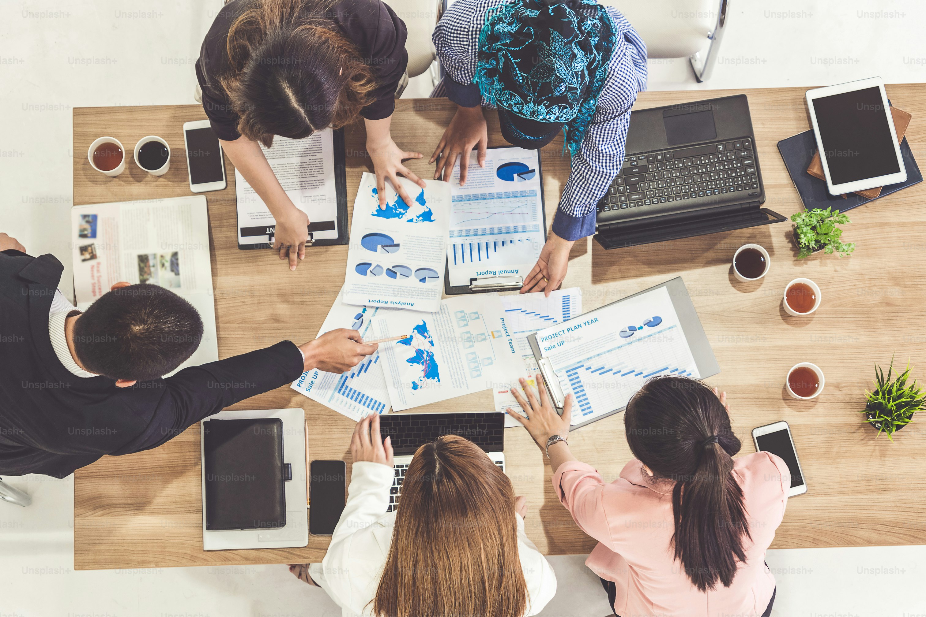 Team working on a project