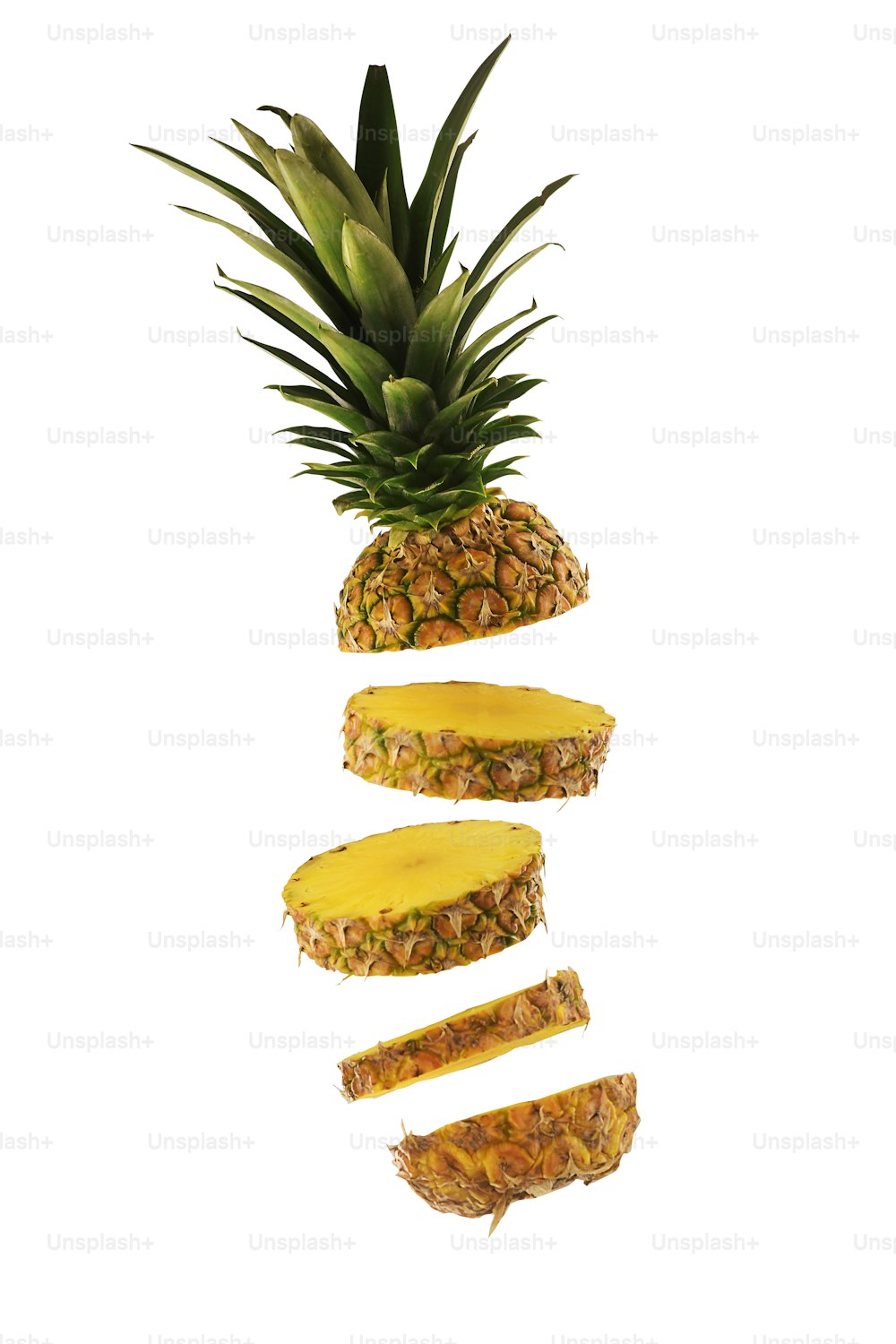 Sliced Blue Pineapple On Pua Black Stock Photo 1031896111
