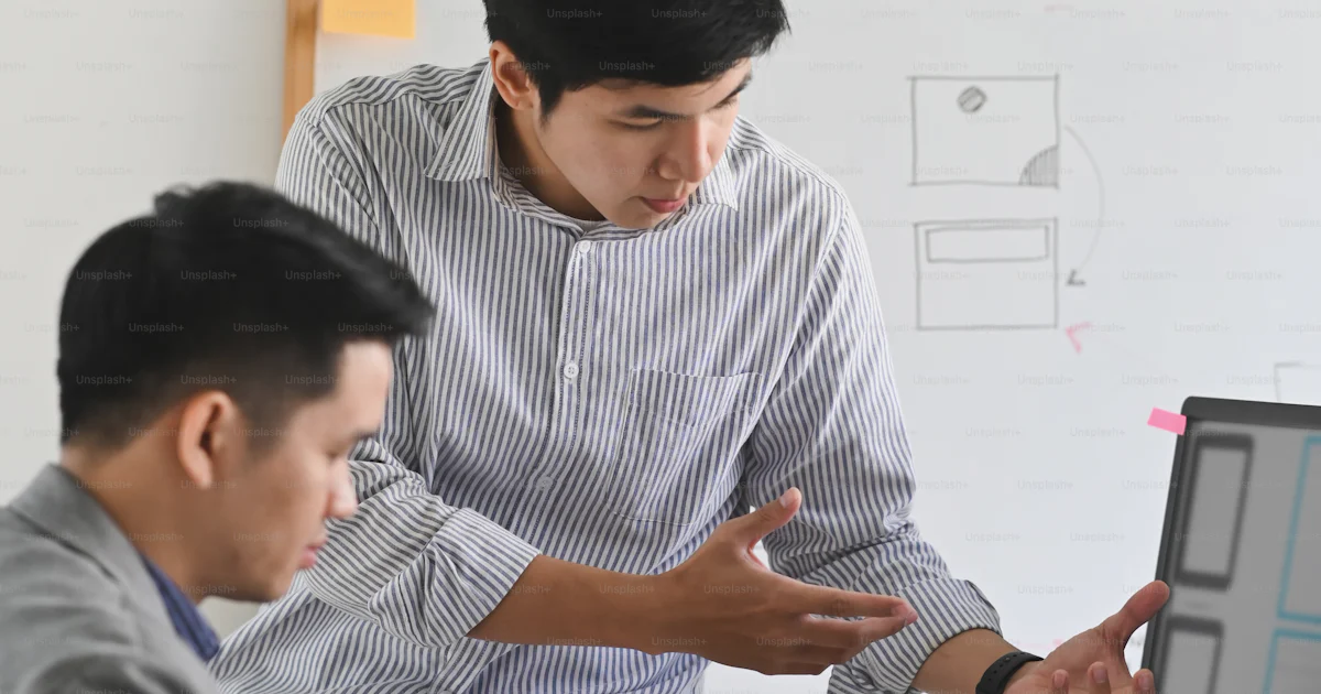 Software developer meeting with UX UI Design. photo – Computer Image on ...