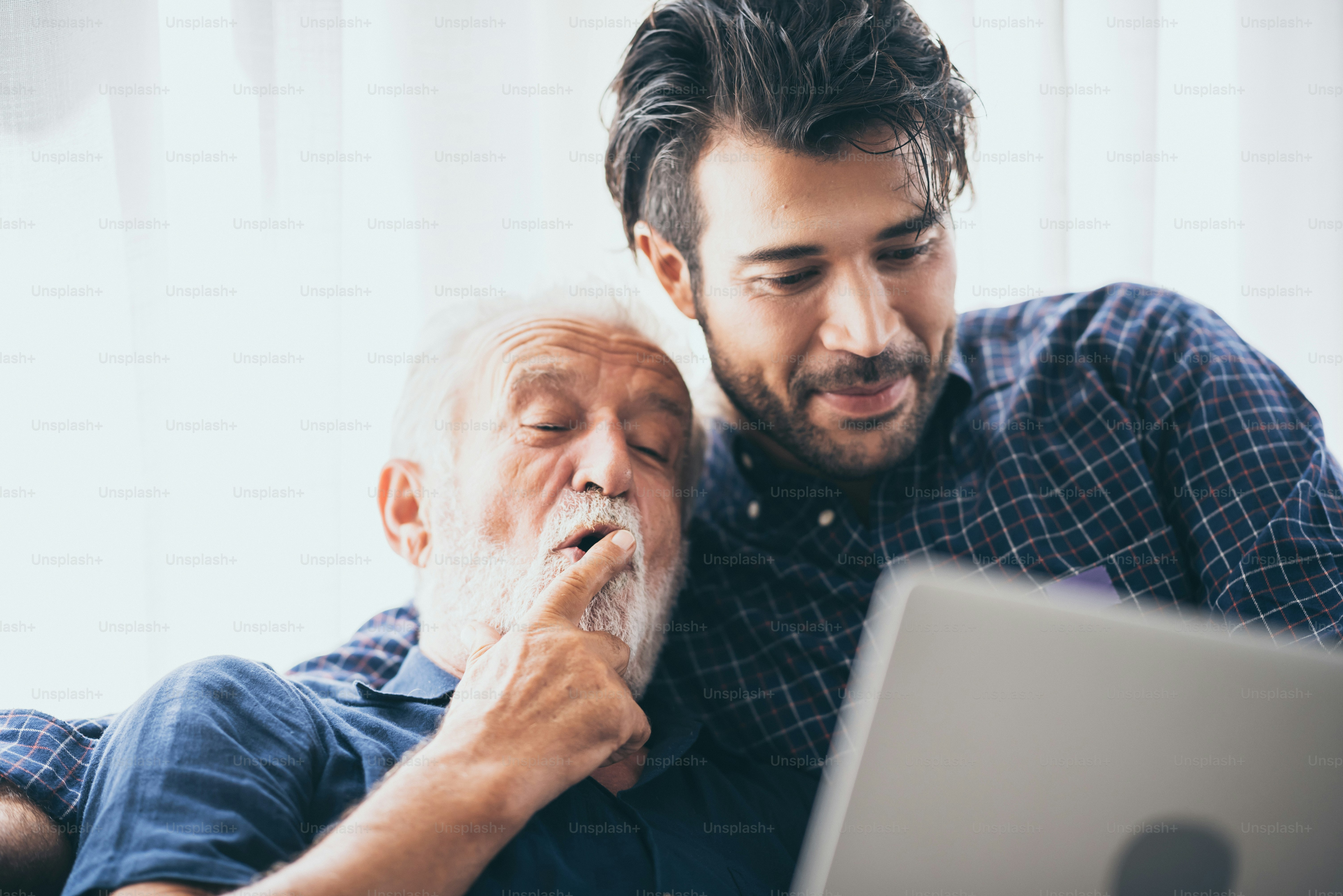 A father and son in conversation