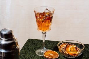 Bitter, ice and charred orange, an italian aperitif