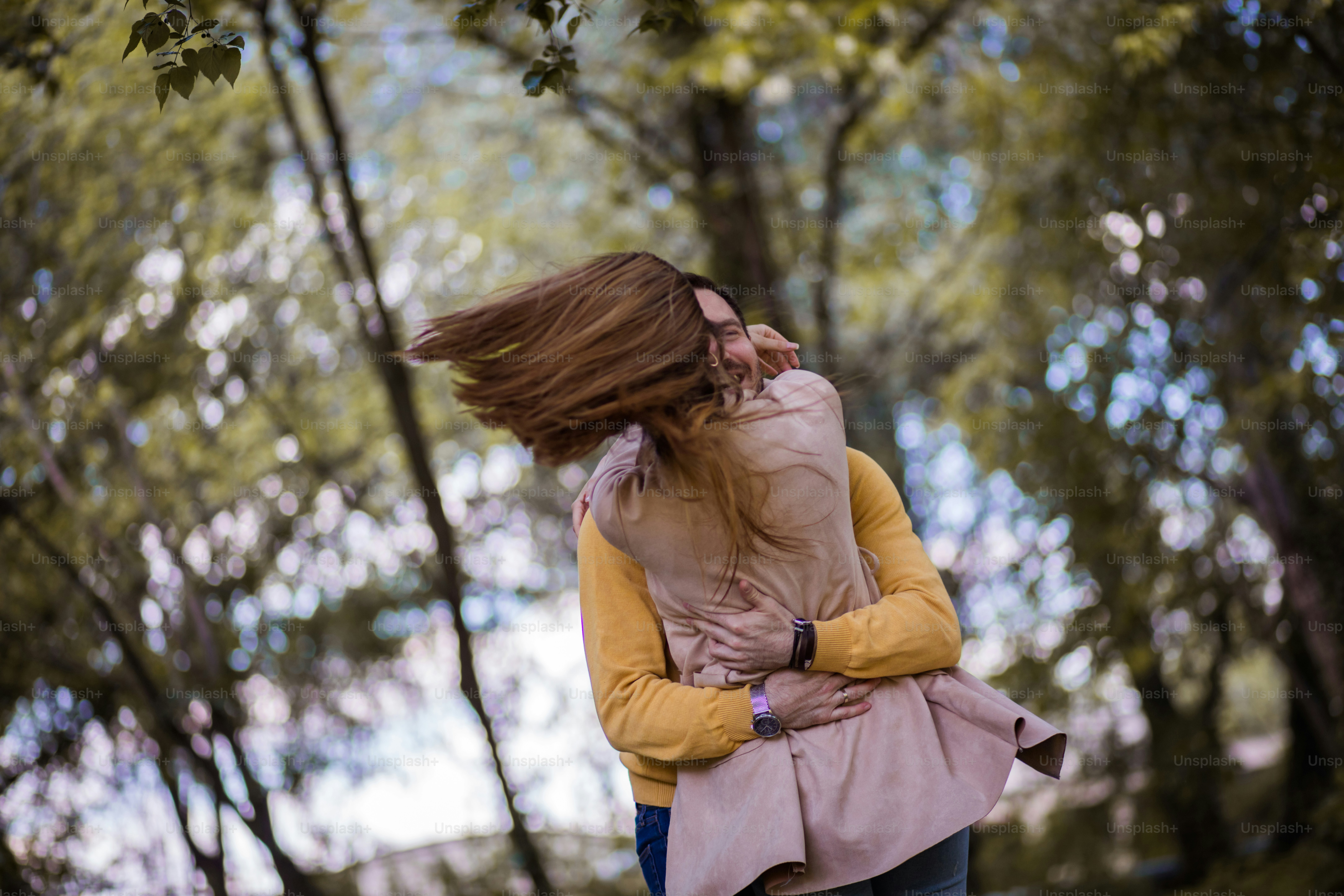 Love is the truest happiness. Couple in nature.