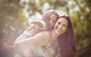 The next station is adventure.  Mother and daughter spending time outside.