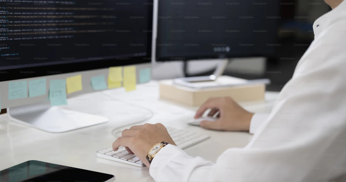 Programmer is coding and programming software. Software developer ...