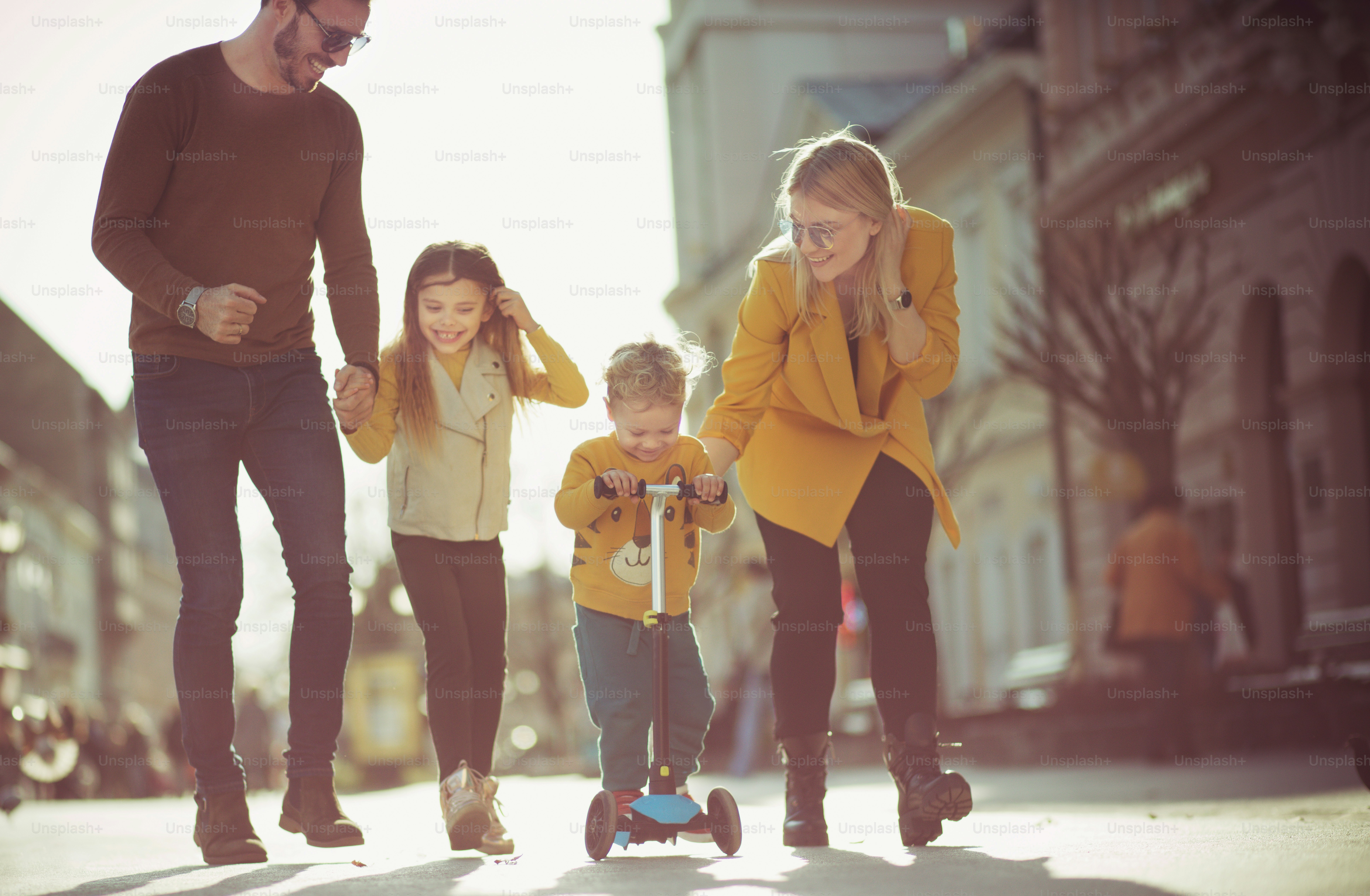 When you have a family, you have everything. Family in the city.