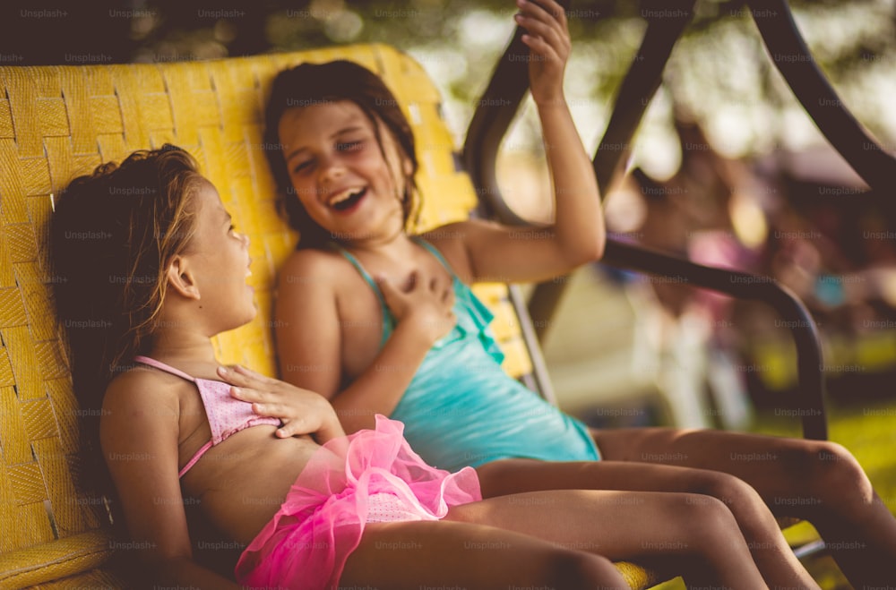 Happy Teenagers Stock Photo - Download Image Now - Bikini, Child, Teenager  - iStock
