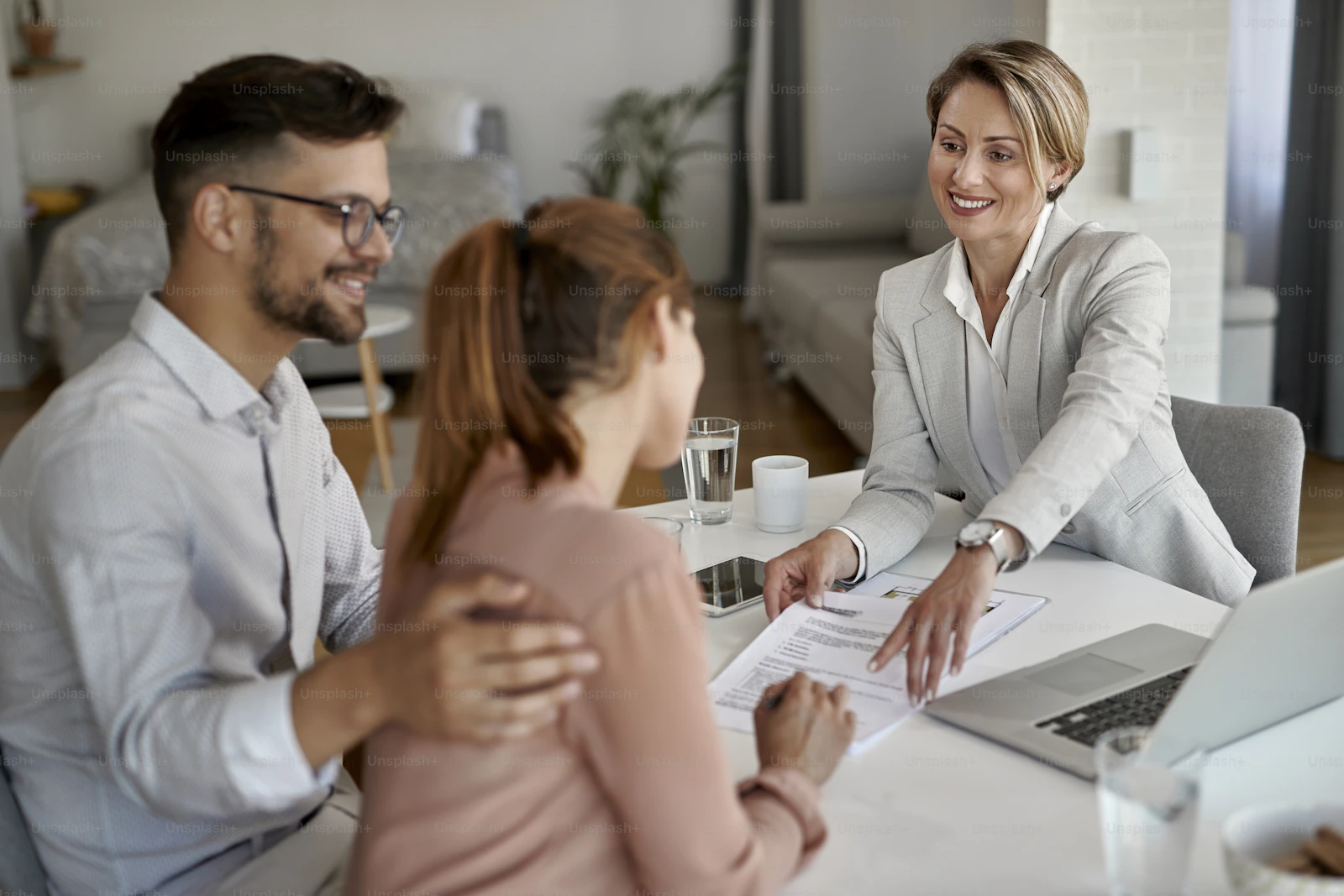 Couple planning a home purchase at the table