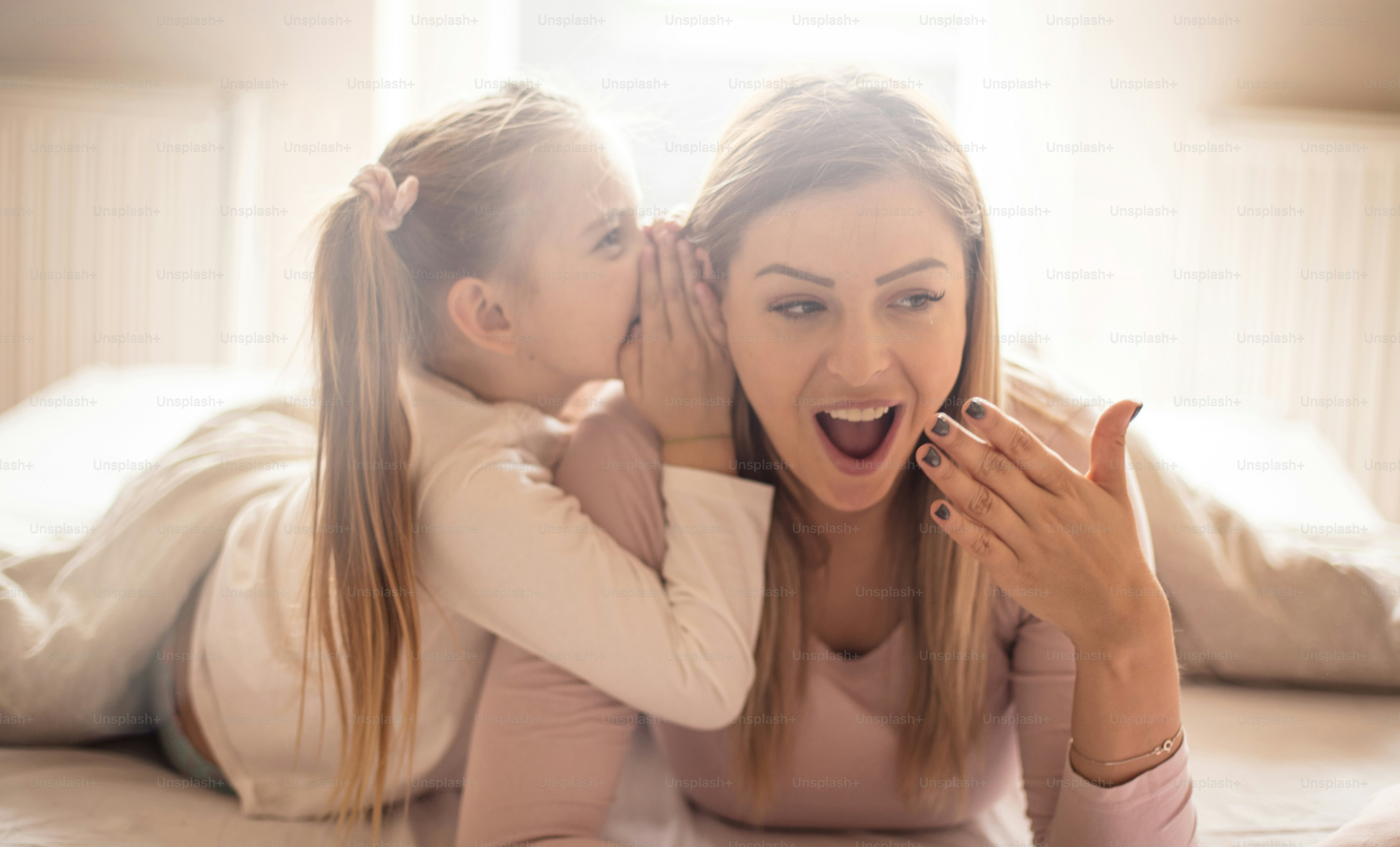 No way. Mother and daughter in bed.