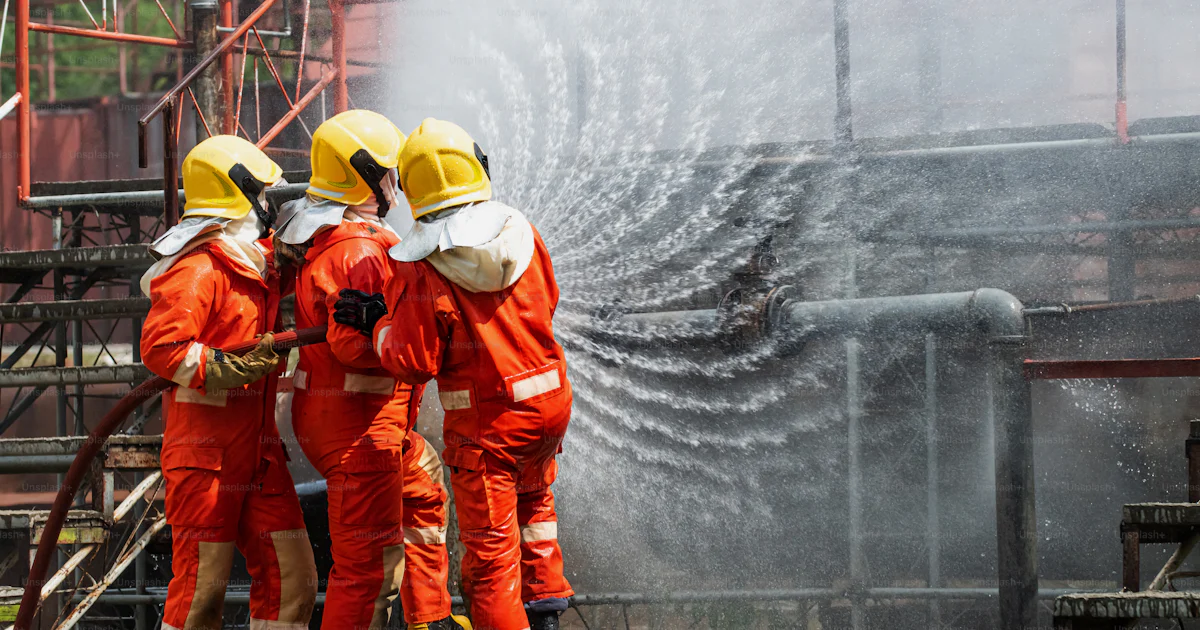 Groupe De Travail D quipe De Pompiers En Costume D incendie Avec groupe-de-travail-d-quipe-de-pompiers-en-costume-d-incendie-avec