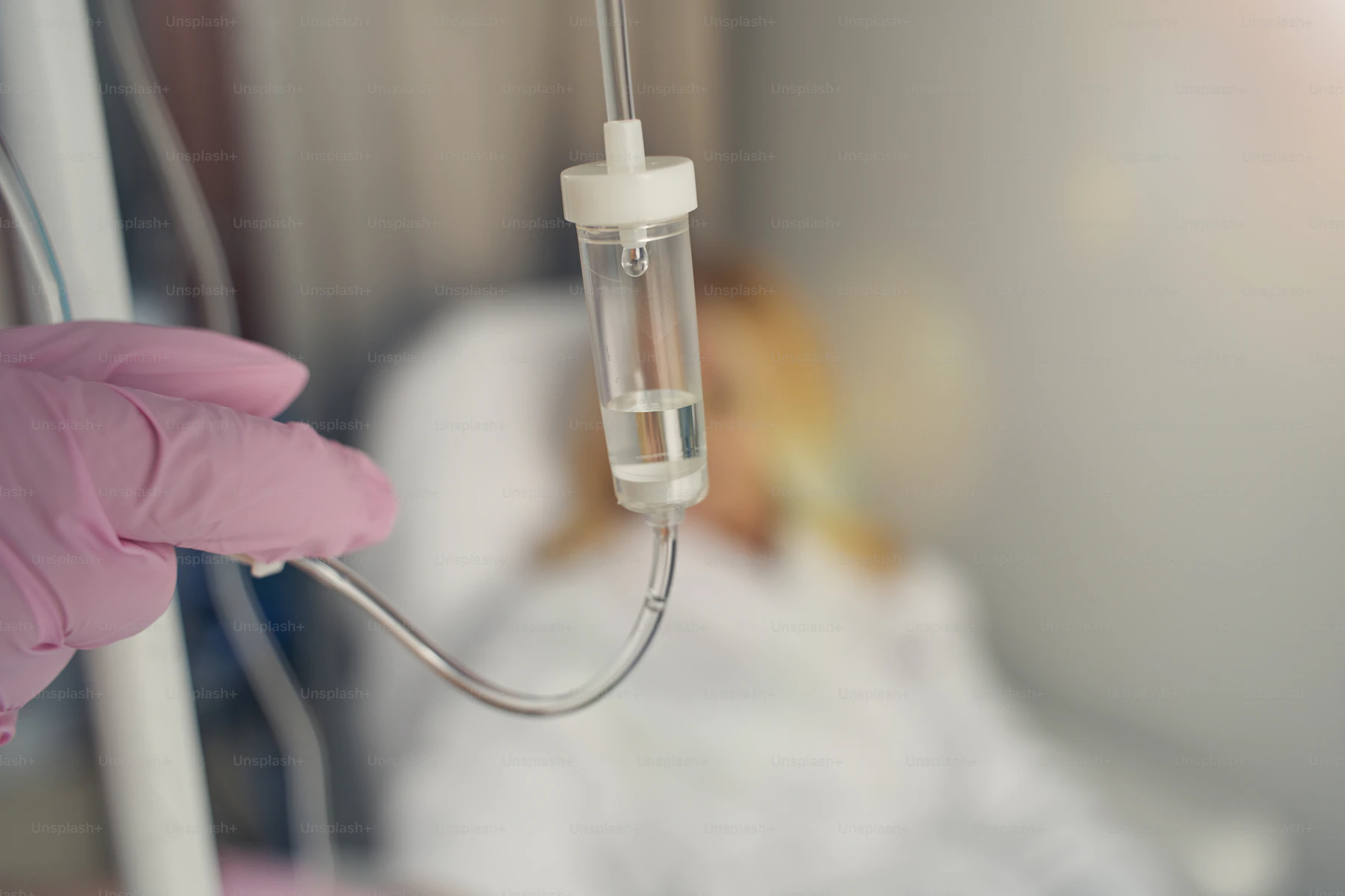 IV therapy wellness setup in a modern clinic environment