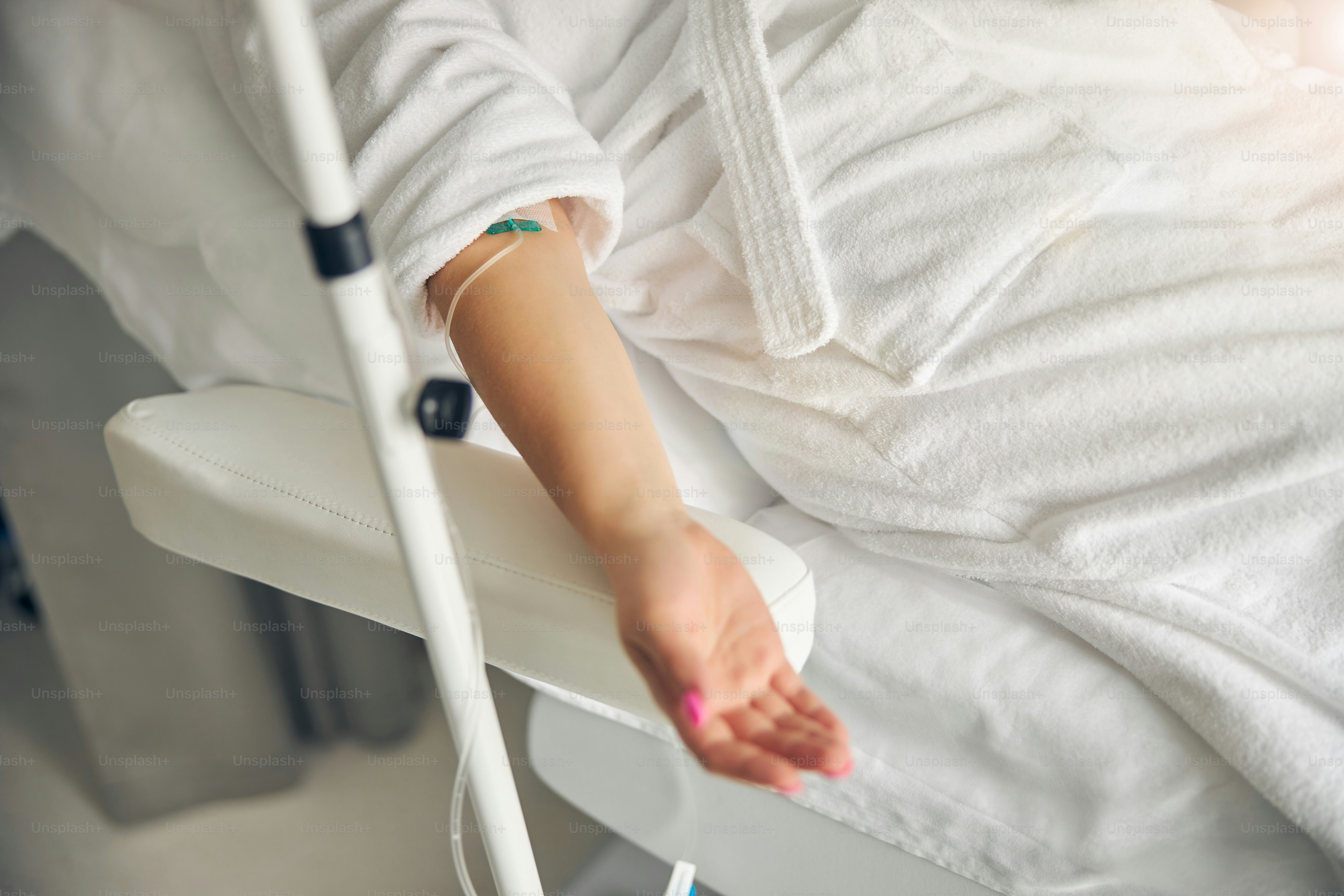 Patient getting a hydration boost