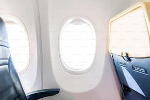 Clean and simple interior of a low cost airplane