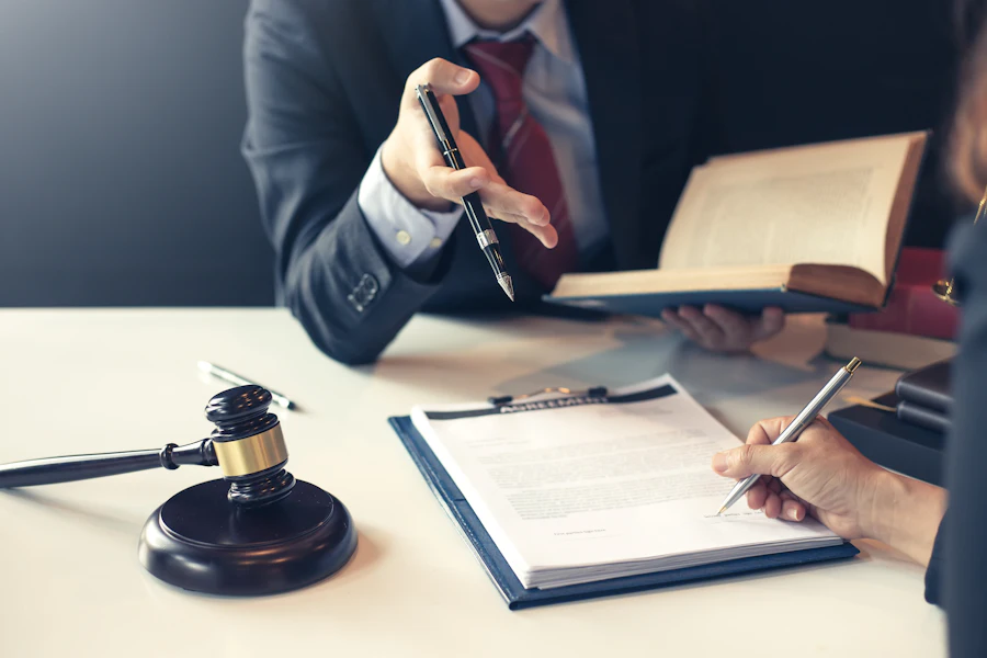Reviewing a contract agreement together