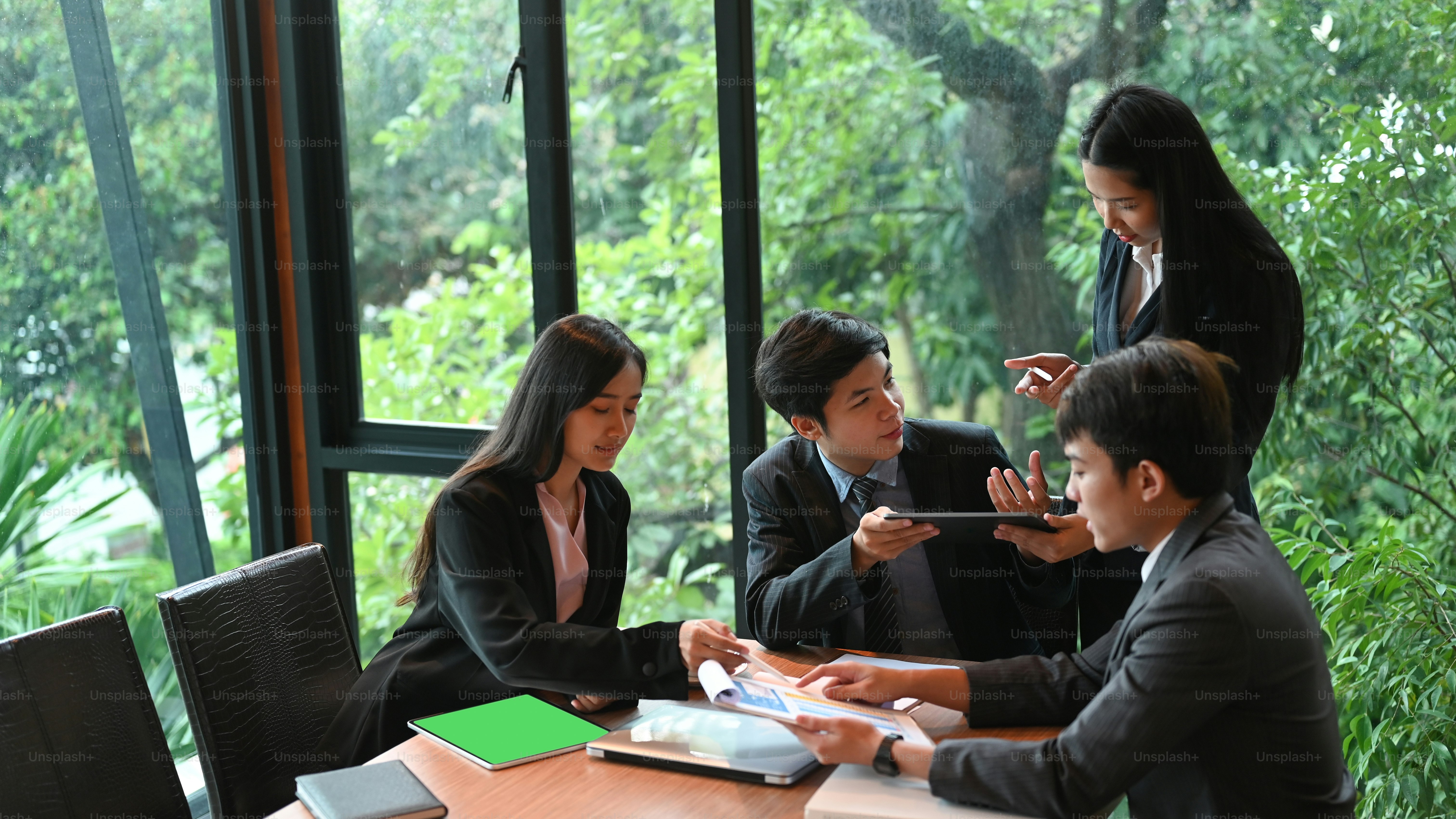 Business people  brainstorming teamwork in meeting room.