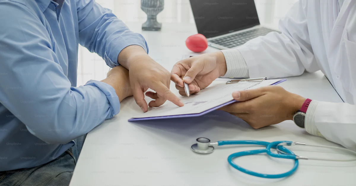 Doctor and patient consultation