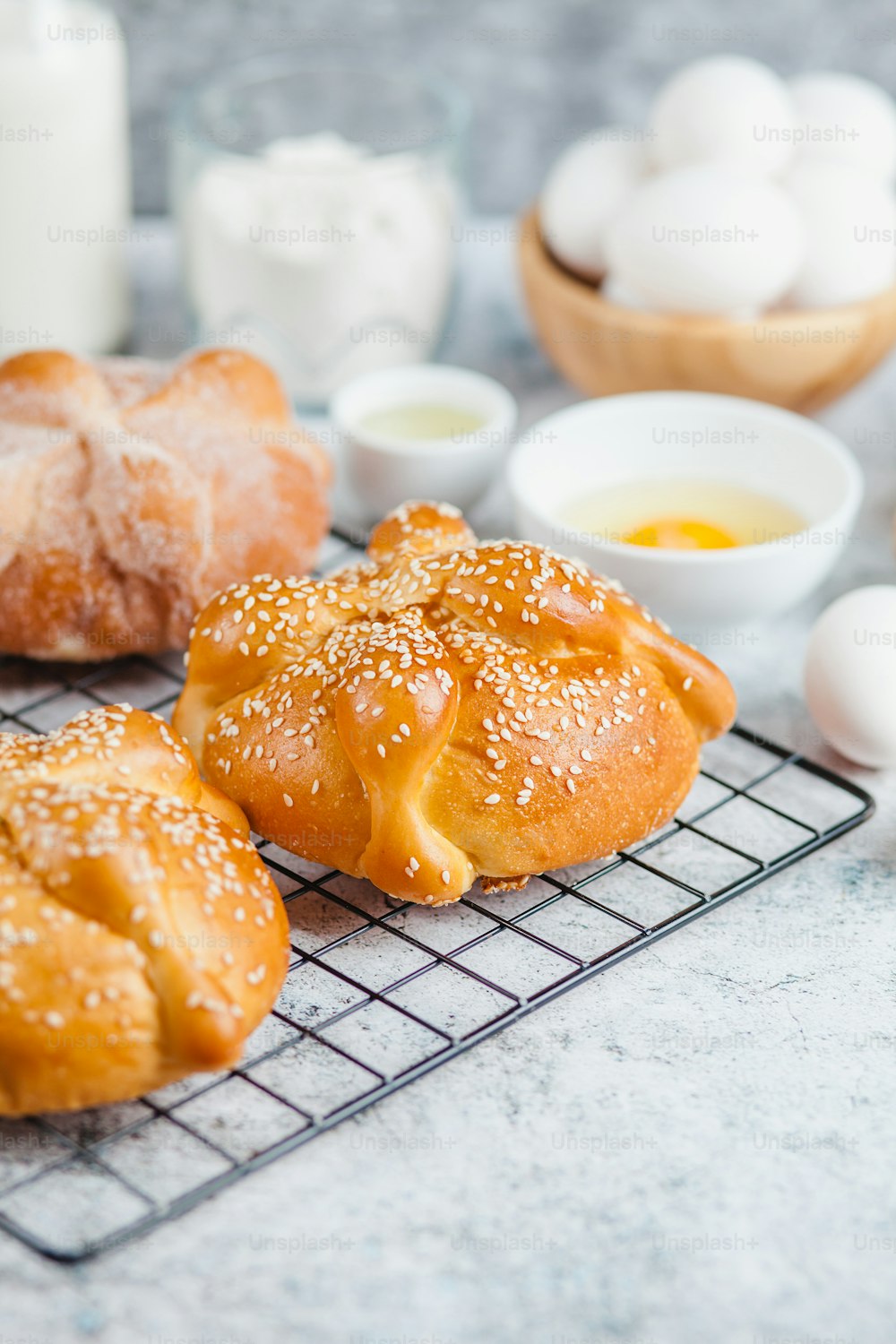 Pan de Muerto, ingrédients pour la recette de pain mexicain traditionnel pour le jour des morts au Mexique