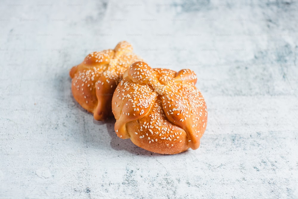Pan de Muerto mexican bread traditional for day of the dead in Mexico