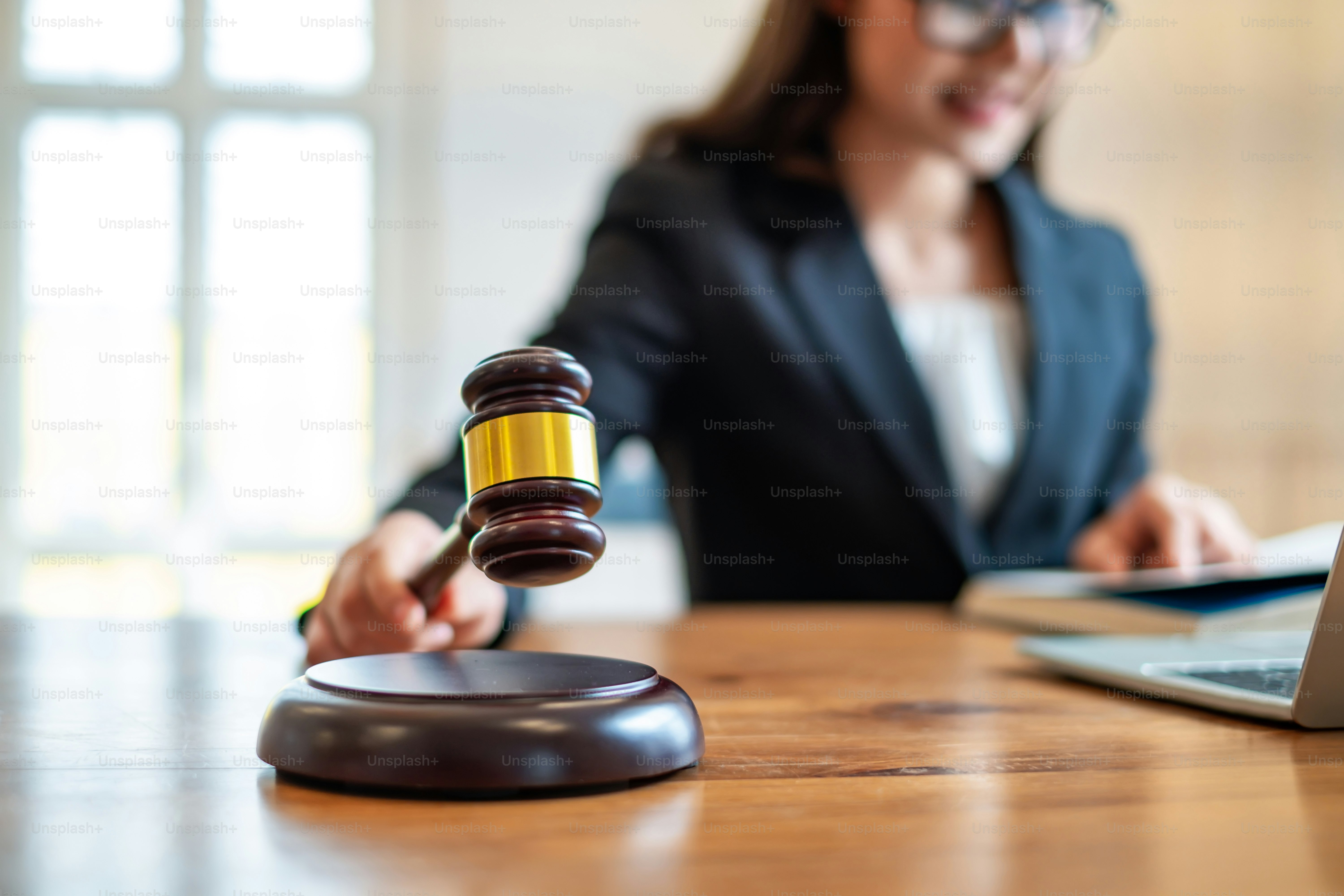 Young beautiful Asian woman lawyer who working in the office.