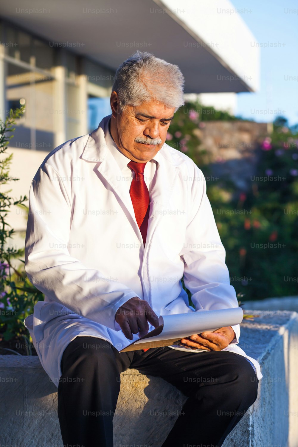 Latin man senior doctor in a Mexican hospital in Mexico city or Latin America