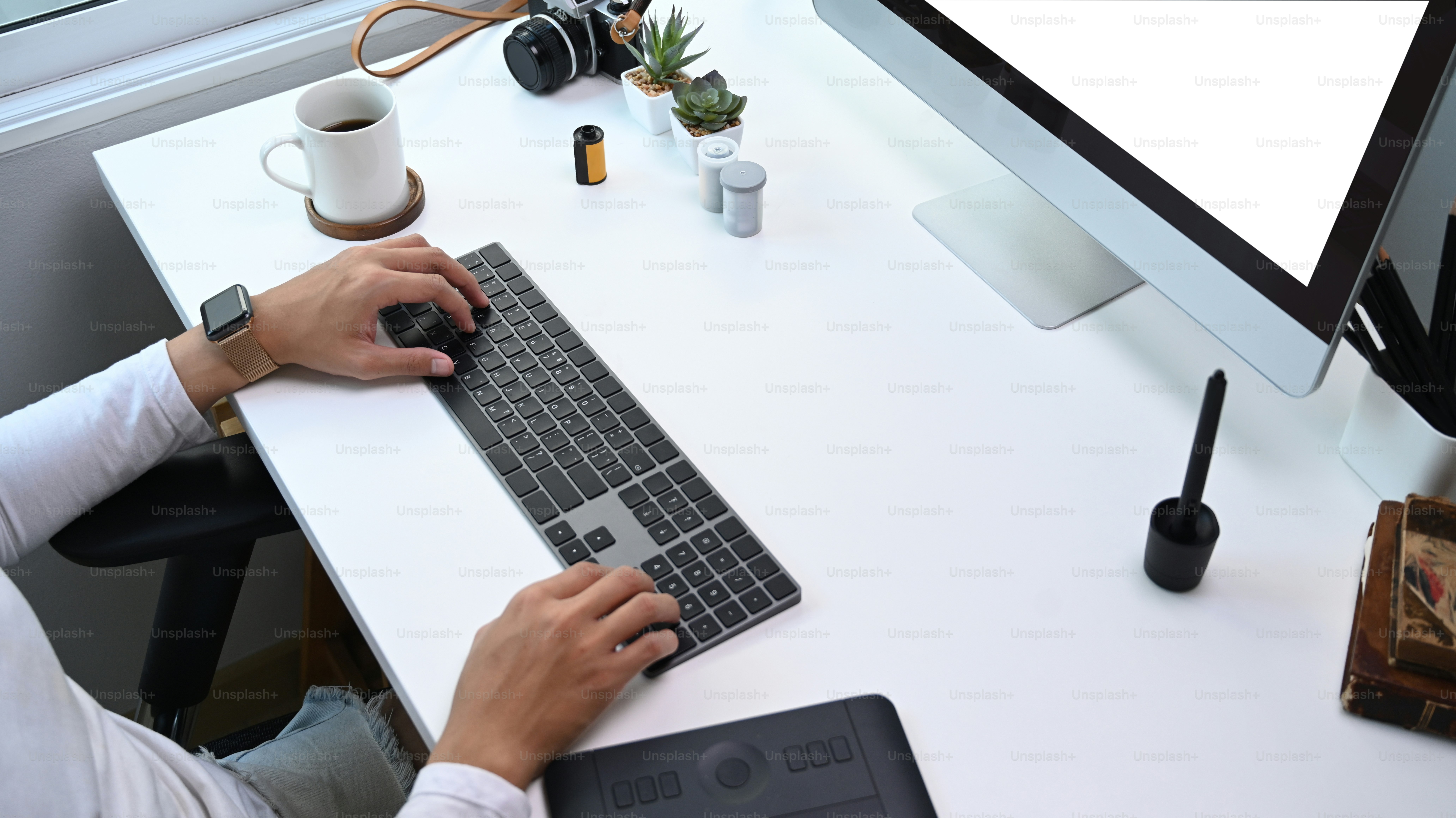 Office keyboard for productivity, typing comfort and workplace performance